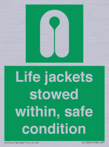 Life jackets stowed within